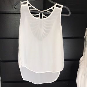 White sheer blouse